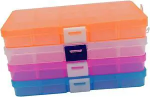 Yansanido 4 Pcs 10 Grids 5 Inch x 2.5 Inch Adjustable Small Removable Clear Plastic Jewelry Organizer Divider Storage Box Jewelry Earring Tool Containers (4pack(10-Grid)) Yansanido 4 Pcs 10 Grids 5 Inch x 2.5 Inch Adjustable Small Removable Clear Plastic Jewelry Organizer Divider Storage Box Jewelry Earring Tool Containers (4pack(10-Grid))