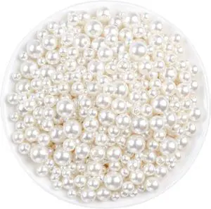 Pearl Beads, Anezus 800pcs Ivory Pearl Craft Beads Loose Pearls for Jewelry Making, Crafts, Decoration and Vase Filler (Assorted Sizes) Pearl Beads, Anezus 800pcs Ivory Pearl Craft Beads Loose Pearls for Jewelry Making, Crafts, Decoration and Vase Filler (Assorted Sizes)