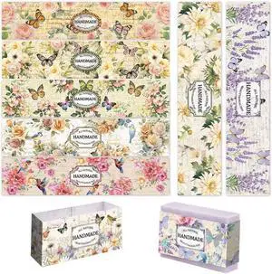 PH PandaHall 90pcs Vintage Plant Wrapper Tape, 9 Styles Flower Soap Packaging Paper Vertical Soap Paper Tag Soap Sleeves Covers for Handmade Soap Lotion Bars Bath Gift Wrapping, 21x5cm/8.2x1.9inch PH PandaHall 90pcs Vintage Plant Wrapper Tape, 9 Styles Flower Soap Packaging Paper Vertical Soap Paper Tag Soap Sleeves Covers for Handmade Soap Lotion Bars Bath Gift Wrapping, 21x5cm/8.2x1.9inch