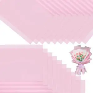 CCIJESW 20 Sheets Flower Bouquet Wrapping Paper Pure Pink CCIJESW 20 Sheets Flower Bouquet Wrapping Paper Pure Pink