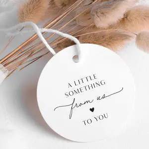 ThreeKin Pack of 50 Thank You Gift Tags, 2.5" Circle with Pre-Punched Hole - Perfect for Weddings, Parties, Baby Showers, Events | Hanging Tags for Gift Wrapping ThreeKin Pack of 50 Thank You Gift Tags, 2.5" Circle with Pre-Punched Hole - Perfect for Weddings, Parties, Baby Showers, Events | Hanging Tags for Gift Wrapping
