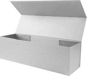 LumyHavver Wine Gift Box with Magnetic Closure, 12.8 x 3.8 x 3.8 inches, Silvery Matte Texture, for Wine LumyHavver Wine Gift Box with Magnetic Closure, 12.8 x 3.8 x 3.8 inches, Silvery Matte Texture, for Wine