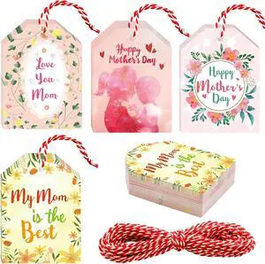 Fancy Land Happy Mothers Day Tags with String Mothers Day Hanging Labels Floral Best Mom Gift Tag for Wrapping Decoration Supplies 60Pcs Fancy Land Happy Mothers Day Tags with String Mothers Day Hanging Labels Floral Best Mom Gift Tag for Wrapping Decoration Supplies 60Pcs