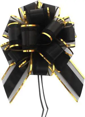 HQJAXJ 6 Pieces Black Bows for Gift Wrapping Pull Bow Ribbon Pull Bows for Christmas Wedding Baskets Valentine's Day Bows 6 inch Pull Bow for Gift Wrapping (Black) HQJAXJ 6 Pieces Black Bows for Gift Wrapping Pull Bow Ribbon Pull Bows for Christmas Wedding Baskets Valentine's Day Bows 6 inch Pull Bow for Gift Wrapping (Black)
