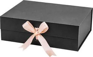 batifine Gift Boxes, 9.5x7x3 Inch Folding Gift Box with Lids, Magnetic Closure Lid Gift Box for Presents Birthday Wrapping Wedding Mother's Day (Black batifine Gift Boxes, 9.5x7x3 Inch Folding Gift Box with Lids, Magnetic Closure Lid Gift Box for Presents Birthday Wrapping Wedding Mother's Day (Black