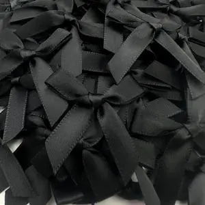 100 Pcs Black Bows, 1.57 Inch Small Ribbon Bow Decorations, Mini Satin Fabric Bows for Crafts and Gift Wrapping (Black) 100 Pcs Black Bows, 1.57 Inch Small Ribbon Bow Decorations, Mini Satin Fabric Bows for Crafts and Gift Wrapping (Black)