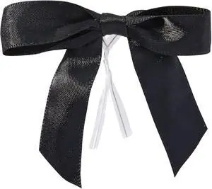 Juvale Gift Bows with Twist Ties - Mini Bows for Crafts & Wrapping - Pre-Tied Satin Polyester Ribbon for Treat Bags & Balloons - 3-Inch, Black, 100 Pack Juvale Gift Bows with Twist Ties - Mini Bows for Crafts & Wrapping - Pre-Tied Satin Polyester Ribbon for Treat Bags & Balloons - 3-Inch, Black, 100 Pack