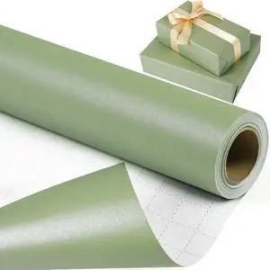 Sage Green Wrapping Paper Roll, Solid Color Matte Green Gift Wrap Paper - Pearlescent Lustre, Gift Wrapping Paper for Birthday Baby Shower Wedding Christmas Holiday and All Occasions, 17Inch×33Feet Sage Green Wrapping Paper Roll, Solid Color Matte Green Gift Wrap Paper - Pearlescent Lustre, Gift Wrapping Paper for Birthday Baby Shower Wedding Christmas Holiday and All Occasions, 17Inch×33Feet