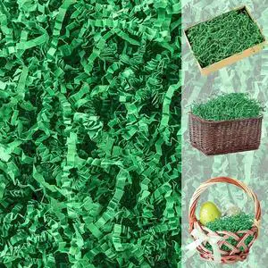 CIPOWM 16oz Easter Grass Crinkle Cut Paper Shred, Green Raffia Paper Shred Filler Shredded Paper Grass for Gift Wrapping Craft DIY Gift Bag Box Filling Party Supply(Dark Green) CIPOWM 16oz Easter Grass Crinkle Cut Paper Shred, Green Raffia Paper Shred Filler Shredded Paper Grass for Gift Wrapping Craft DIY Gift Bag Box Filling Party Supply(Dark Green)