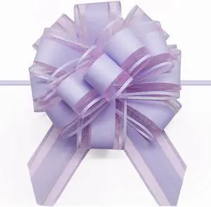 FQTANJU 5 PCS 6 inches Light Purple Pull Bows, Bow for Gift Wrapping FQTANJU 5 PCS 6 inches Light Purple Pull Bows, Bow for Gift Wrapping