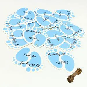 50 pcs Thank You Baby Shower Tags Paper Gift Tags Gender Reveal It's a Boy Party Favors Decoration with 10m Gold String Baby Feet Blue 50 pcs Thank You Baby Shower Tags Paper Gift Tags Gender Reveal It's a Boy Party Favors Decoration with 10m Gold String Baby Feet Blue