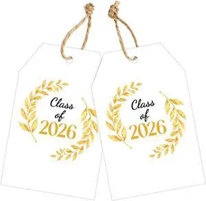 Joycraft Graduation Gift Tags, 50Pcs Congrats Grad Tags with String, 3.3x2.1 in Class of 2026 Gift Wrap Hangtags, White Personalized Paper Labels for Graduation Ceremonies Party Favors Decor Joycraft Graduation Gift Tags, 50Pcs Congrats Grad Tags with String, 3.3x2.1 in Class of 2026 Gift Wrap Hangtags, White Personalized Paper Labels for Graduation Ceremonies Party Favors Decor
