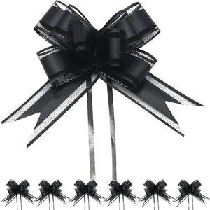 WDHHNP 30pcs Medium black Pull Bows Decorative Assorted Colors Gift Wrap Ribbon Pull Bows for Christmas Wedding Party Birthday Car Holiday Presents Bags Baskets Bottles Decorations (black) WDHHNP 30pcs Medium black Pull Bows Decorative Assorted Colors Gift Wrap Ribbon Pull Bows for Christmas Wedding Party Birthday Car Holiday Presents Bags Baskets Bottles Decorations (black)