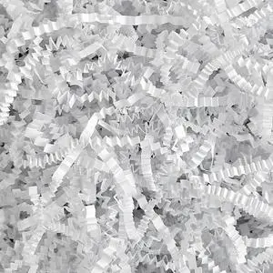 1LB Crinkle Cut Paper Shred Filler for Gift Box Bag and Basket On Holidays (White) 1LB Crinkle Cut Paper Shred Filler for Gift Box Bag and Basket On Holidays (White)