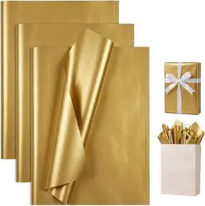 Gold Tissue Paper for Gift Bags 25 Sheets-20 x 20 Inch, Recyclable Gift Wrap Tissues for Christmas, Weddings, Birthdays, Party & Festival Decorations DIY Craft Supplies Gold Tissue Paper for Gift Bags 25 Sheets-20 x 20 Inch, Recyclable Gift Wrap Tissues for Christmas, Weddings, Birthdays, Party & Festival Decorations DIY Craft Supplies