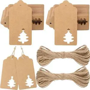 100 Pcs Kraft Paper Hollow Christmas Tree Gift Tags with String Christmas Wrapping Tags Blank Brown Gift Tag Vintage Craft Hang Tags with 100 Feet Jute Twine 100 Pcs Kraft Paper Hollow Christmas Tree Gift Tags with String Christmas Wrapping Tags Blank Brown Gift Tag Vintage Craft Hang Tags with 100 Feet Jute Twine