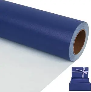 Aimyoo Navy Blue Matte Wrapping Paper, 17 Inches X 27.2 Feet (38.5 sq.ft.) Solid Color Pearly-Lustre Paper Roll for Christmas Birthday Baby Shower Wedding Gift Wrap Aimyoo Navy Blue Matte Wrapping Paper, 17 Inches X 27.2 Feet (38.5 sq.ft.) Solid Color Pearly-Lustre Paper Roll for Christmas Birthday Baby Shower Wedding Gift Wrap