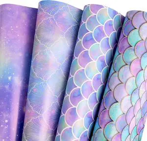 Birthday Wrapping Paper Folded for Girls Kids Baby Women Mermaid Scale Scallop Galaxy 4 Styles of Gift Wrapping Paper for Weddings Graduation Anniversaries 12 Sheets 20 X 29 Inch Birthday Wrapping Paper Folded for Girls Kids Baby Women Mermaid Scale Scallop Galaxy 4 Styles of Gift Wrapping Paper for Weddings Graduation Anniversaries 12 Sheets 20 X 29 Inch