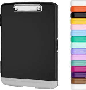 Piasoenc Clipboard with Storage, 8.5 x 11 Clip Board with Pen Holder, Black Piasoenc Clipboard with Storage, 8.5 x 11 Clip Board with Pen Holder, Black