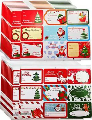 RIKWOG Christmas Gift Tags Sticker, 180Pcs Self Adhesive Christmas Labels Stickers Xmas Name Tag Holiday Stickers for Present Decorations Wrapping Paper DIY Xmas Gift RIKWOG Christmas Gift Tags Sticker, 180Pcs Self Adhesive Christmas Labels Stickers Xmas Name Tag Holiday Stickers for Present Decorations Wrapping Paper DIY Xmas Gift