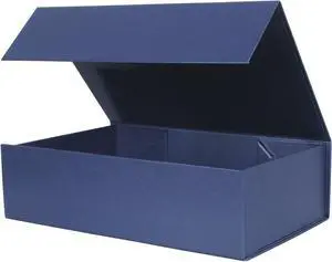 Aimyoo Navy Blue Collapsible Gift Box with Magnetic Closure Lids 10.5x7x3 in, Medium Bridesmaid Groomsman Proposal Boxes, Rectangle Present Box for Graduation Birthday Storage (1 Pack) Aimyoo Navy Blue Collapsible Gift Box with Magnetic Closure Lids 10.5x7x3 in, Medium Bridesmaid Groomsman Proposal Boxes, Rectangle Present Box for Graduation Birthday Storage (1 Pack)