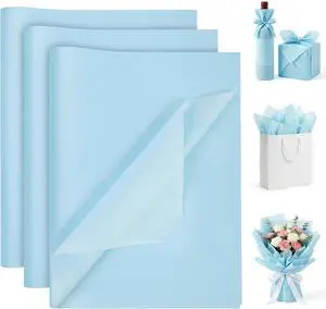 Koogel Light Blue Tissue Paper 120 Sheets, 20 X 14 inch for Gift Bags Koogel Light Blue Tissue Paper 120 Sheets, 20 X 14 inch for Gift Bags