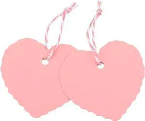 jijAcraft 100Pcs Pink Gift Tags, Heart Paper Tags with String, 2.2 x 2.4Inch Blank Mothers Day Tag, Party Favors Hangtag, Gift Wrapping Tag for Birthday, Baby Shower, Wedding jijAcraft 100Pcs Pink Gift Tags, Heart Paper Tags with String, 2.2 x 2.4Inch Blank Mothers Day Tag, Party Favors Hangtag, Gift Wrapping Tag for Birthday, Baby Shower, Wedding