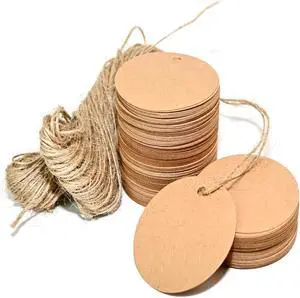 200pcs Kraft Gift Tags - Round Paper Tags 200pcs Kraft Gift Tags - Round Paper Tags