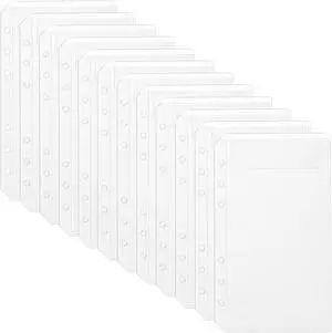 12 Pieces A6 Clear Binder Insert Pocket - 6 Hole No Zipper Envelope for Planner, Budgeting, Saving, Financial Record, Document Organization, Journaling, Specimen, Stamp, Photo, and Postcard 12 Pieces A6 Clear Binder Insert Pocket - 6 Hole No Zipper Envelope for Planner, Budgeting, Saving, Financial Record, Document Organization, Journaling, Specimen, Stamp, Photo, and Postcard