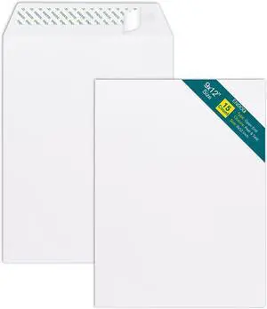 9x12 Envelopes Self Seal - 15 Pack - Open End White Mailing Envelopes for Catalogs, Presentatios, Oversized Documents - Self Sealing Envelopes with Peel and Seal Closure - 28lb Heavyweight Paper 9x12 Envelopes Self Seal - 15 Pack - Open End White Mailing Envelopes for Catalogs, Presentatios, Oversized Documents - Self Sealing Envelopes with Peel and Seal Closure - 28lb Heavyweight Paper