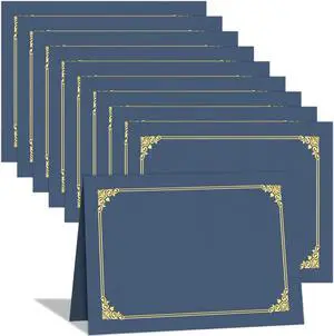 HAUTOCO 10 Pack Certificate Holders, Navy Blue Diploma Holders, Document Award Covers Certificate Folders with Gold Foil Border for 8.5x11 Letter Size HAUTOCO 10 Pack Certificate Holders, Navy Blue Diploma Holders, Document Award Covers Certificate Folders with Gold Foil Border for 8.5x11 Letter Size