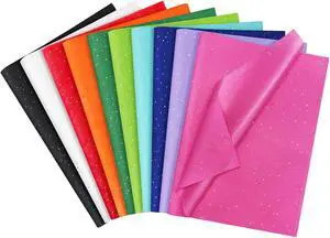 120 Sheets 14 x 20 Inch Colored Glitter Tissue Paper for Gift Bags 120 Sheets 14 x 20 Inch Colored Glitter Tissue Paper for Gift Bags