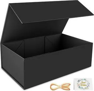 RYDDOY Black Gift Box, 9.5x6x3'' Gift Boxes with Lids for Presents RYDDOY Black Gift Box, 9.5x6x3'' Gift Boxes with Lids for Presents