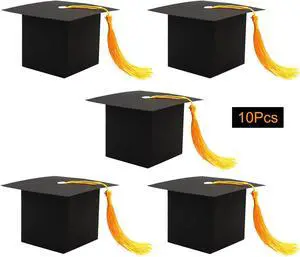 SDKI 10Pcs Graduation Gift Box for Party Grad Cap Candy Boxes for Chocolate SDKI 10Pcs Graduation Gift Box for Party Grad Cap Candy Boxes for Chocolate
