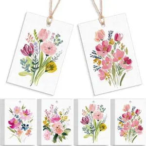 AmazingSpark 50 Set Gift Tags with String, Summer, Watercolor AmazingSpark 50 Set Gift Tags with String, Summer, Watercolor