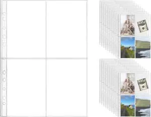 20 A4 Binder 4 Pocket, 4X6 Sheet Protectors Photocard Sleeves 20 A4 Binder 4 Pocket, 4X6 Sheet Protectors Photocard Sleeves