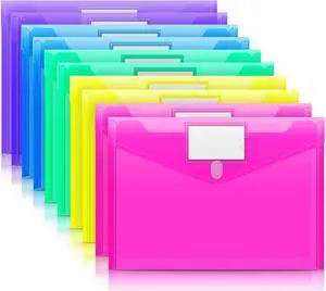 Sooez 10 Pack File Folders, Clear Poly Envelopes Plastic Folders A4 Pouch Sooez 10 Pack File Folders, Clear Poly Envelopes Plastic Folders A4 Pouch