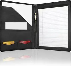 Professional Padfolio Portfolio Binder, Faux Leather, Black Professional Padfolio Portfolio Binder, Faux Leather, Black