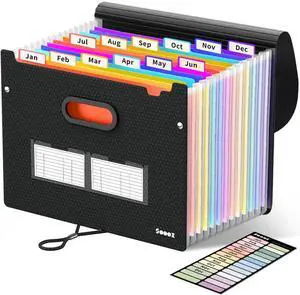 Sooez Accordion File Organizer, 13-Pocket Expanding File Folder Letter Size Sooez Accordion File Organizer, 13-Pocket Expanding File Folder Letter Size