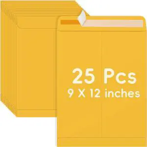 25 Pack 9 x 12 Catalog Mailing Envelopes, Self-Seal Brown Manilla Envelopes 25 Pack 9 x 12 Catalog Mailing Envelopes, Self-Seal Brown Manilla Envelopes