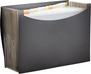 Amazon Basics Expanding Accordion File Organizer, Letter Size, 13 Compartments, Large Capacity Document Storage, Waterproof, Black, 1-Pack Amazon Basics Expanding Accordion File Organizer, Letter Size, 13 Compartments, Large Capacity Document Storage, Waterproof, Black, 1-Pack
