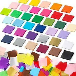 Simetufy 5400 Pcs 1 in Tissue Paper Squares 36 Assorted Colors for Crafts Simetufy 5400 Pcs 1 in Tissue Paper Squares 36 Assorted Colors for Crafts