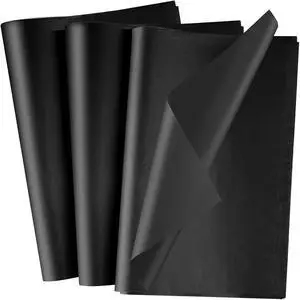 NEBURORA 100 Sheets Black Wrapping Tissue Paper Gift Bag Decorative NEBURORA 100 Sheets Black Wrapping Tissue Paper Gift Bag Decorative