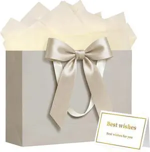 Laidans 13 Inch Large Gift Bag for Birthday, Baby Shower & Wedding Laidans 13 Inch Large Gift Bag for Birthday, Baby Shower & Wedding
