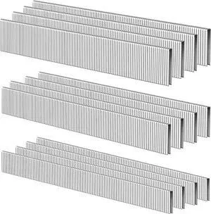 HW HAMWOO 18 Gauge Narrow Crown Staples,1/2",3/4",1":1200pcs HW HAMWOO 18 Gauge Narrow Crown Staples,1/2",3/4",1":1200pcs