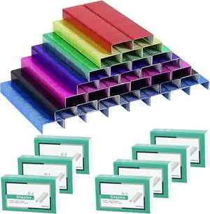 7Pack Colorful 26/6 Standard Staples, Refills for Desktop Office Staplers 7Pack Colorful 26/6 Standard Staples, Refills for Desktop Office Staplers