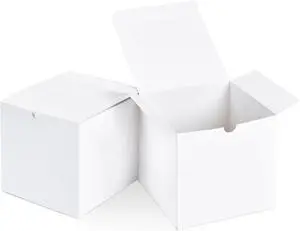 SHIPKEY 10 Pack White Cardboard Gift Boxes with lids |4x4x4inch Square Boxes | Small Gift Boxes Suitable for Party, Wedding, Christmas, Holidays, Birthdays and All Other Occasions SHIPKEY 10 Pack White Cardboard Gift Boxes with lids |4x4x4inch Square Boxes | Small Gift Boxes Suitable for Party, Wedding, Christmas, Holidays, Birthdays and All Other Occasions