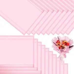 CCIJESW 20 Sheets Flower Bouquet Wrapping Paper Korean Floral Paper Pink CCIJESW 20 Sheets Flower Bouquet Wrapping Paper Korean Floral Paper Pink