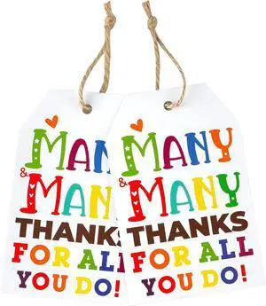 joycraft 100Pcs Thank You for All You Do Tags, Thank You Tags with String joycraft 100Pcs Thank You for All You Do Tags, Thank You Tags with String