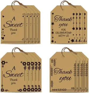 80Pcs Thank You Tags with String 4 Style Paper Thanks Hanging Labels Name Tags 2×3 Inch for Wedding Bridal DIY Gift Crafts Presents Birthday Clothes Holiday Party Favor Decor 80Pcs Thank You Tags with String 4 Style Paper Thanks Hanging Labels Name Tags 2×3 Inch for Wedding Bridal DIY Gift Crafts Presents Birthday Clothes Holiday Party Favor Decor